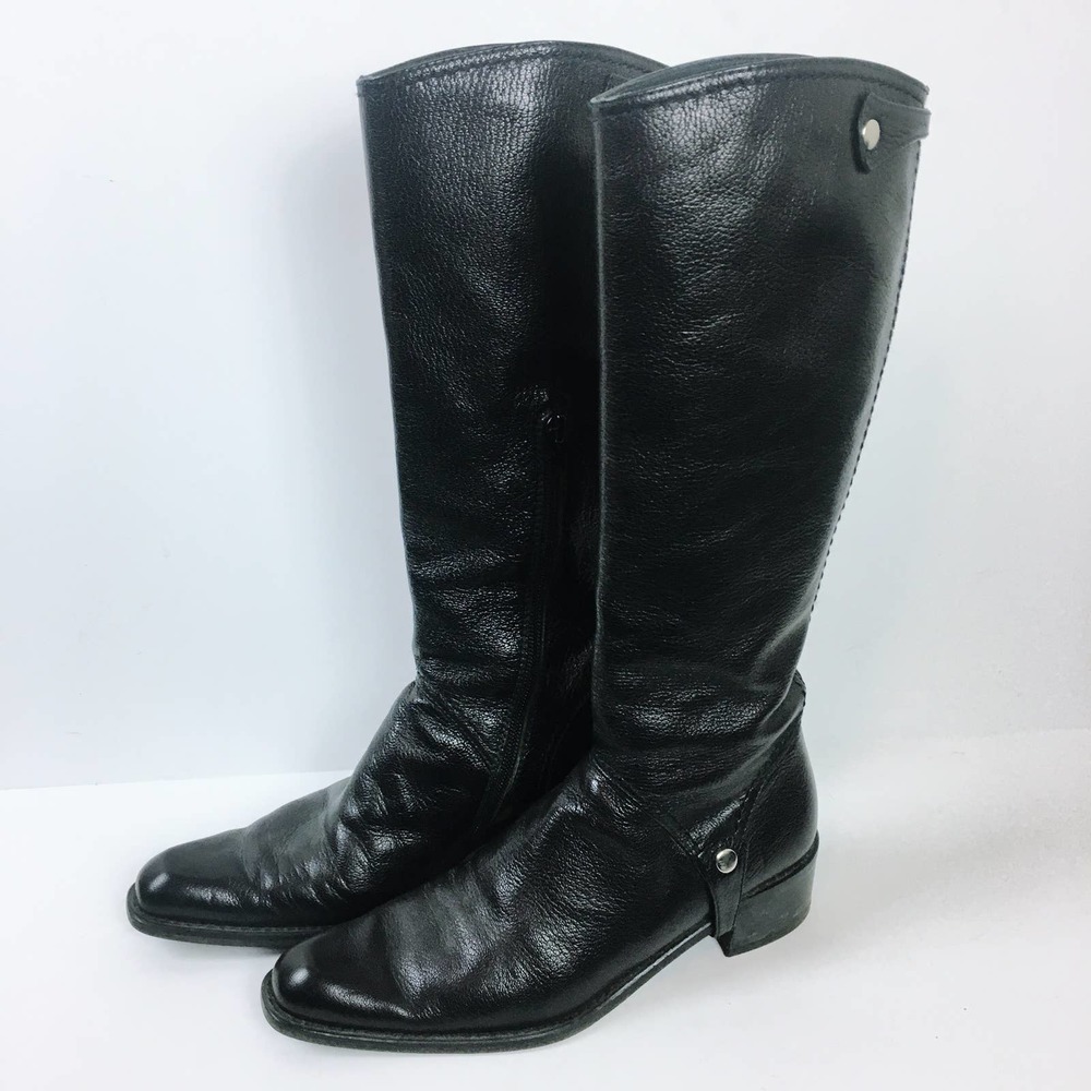Stuart Weitzman Pointed Leather Riding Boots